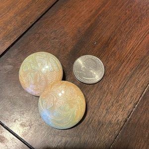Vintage Iridescent Swirl Earrings